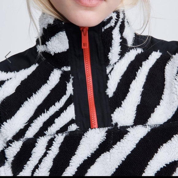 Rag & bone zebra print sherpa sweater size xs - Picture 3 of 6